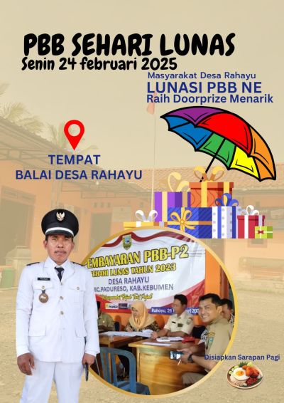 PEMBAYARAN PBB SEHARI LUNAS TAHUN 2025 SUKSES DISELENGGARAKAN OLEH PEMERINTAH DESA RAHAYU